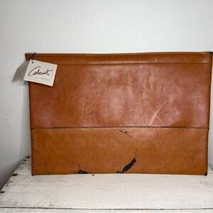 Cabernet Brown Leather Laptop Bag